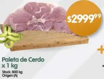 Supermercados Buenos Días Paleta de Cerdo x 1kg oferta