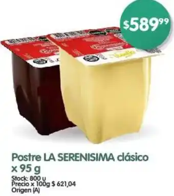Supermercados Buenos Días Postre LA SERENISIMA clásico x 95g oferta