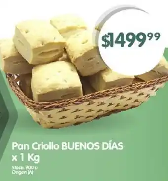 Supermercados Buenos Días Pan Criollo BUENOS DÍAS x 1kg oferta