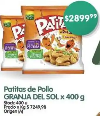 Supermercados Buenos Días Patitas de Pollo GRANJA DEL SOL x 400g oferta