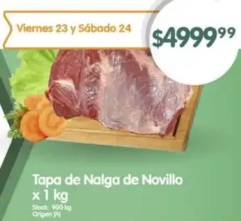 Supermercados Buenos Días Tapa de Nalga de Novillo x 1kg oferta