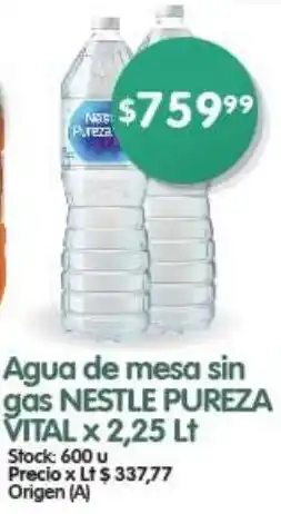 Supermercados Buenos Días Agua de mesa sin gas NESTLE PUREZA VITAL X 2,25lt oferta