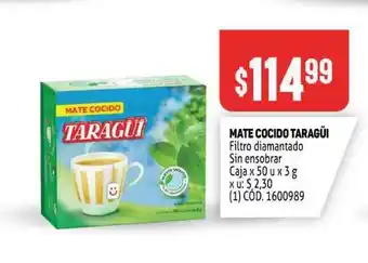 Makro Taragüi Mate Cocido x 50u x 3g oferta