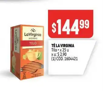 Makro La Virginia Té x 25u oferta