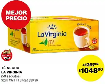 Atomo Conviene TÉ NEGRO LA VIRGINIA 50 saquitos oferta