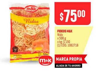 Makro Fideos M&k Nido x 500g oferta