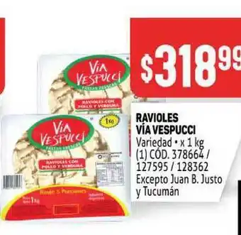 Makro Ravioles Via Vespucci x 1kg oferta