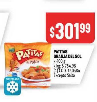 Makro Patitas Granja Del Sol x 400gr oferta