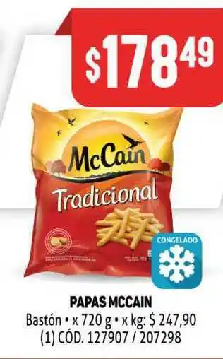 Makro Papas Mccain Bastón x 720g oferta