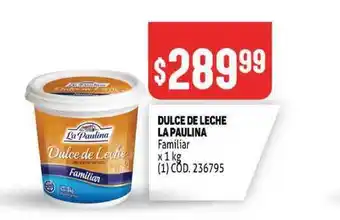 Makro Dulce De Leche La Paulina x 1kg oferta