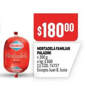 Makro Mortadela Familiar Paladini x 300g oferta