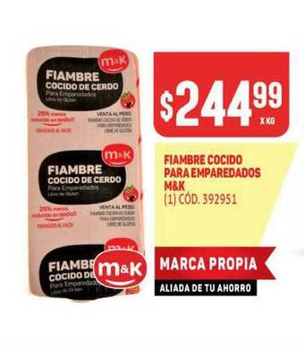 Makro Fiambre Cocido Para Emparedados M&k oferta