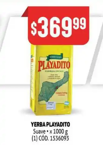 Makro Yerba Playadito Suave x 1000g oferta