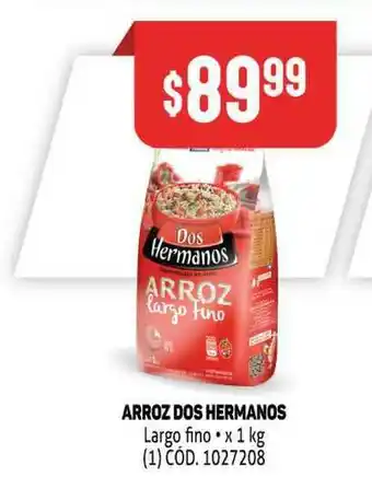Makro Arroz Dos Hermanos Largo Fino x 1kg oferta