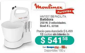 Cooperativa Obrera Mouliex Hm15158 Facilita Batidora oferta