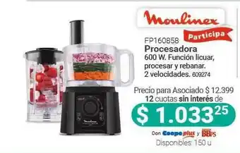 Cooperativa Obrera Moulinex Fp160858 Procesadora oferta