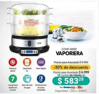 Cooperativa Obrera Covp 0002 Vaporiera -30% De Descuento oferta