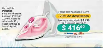Cooperativa Obrera Gc1022 40 Plancha -20% De Descuento oferta