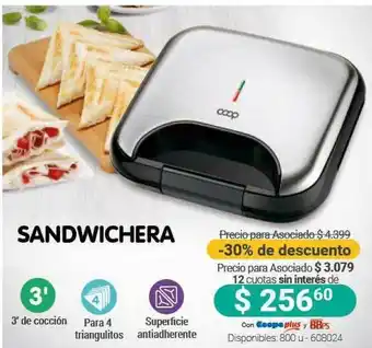 Sandwichera -30% De Descuento