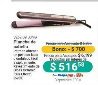 Cooperativa Obrera 3262 B9 Long Plancha De Cabello oferta