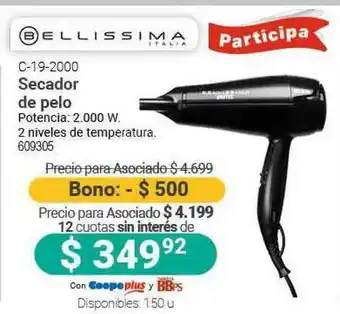 Cooperativa Obrera Ellissima C-19-2000 Secador De Pelo oferta
