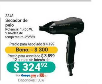 Cooperativa Obrera 3348 Secador De Pelo oferta