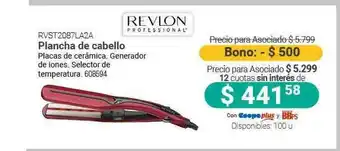 Cooperativa Obrera Revlon Rvst2087la2a Plancha De Cabello oferta