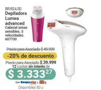 Cooperativa Obrera Bri924 30 Depiladora Lumea Advanced -20% De Descuento oferta