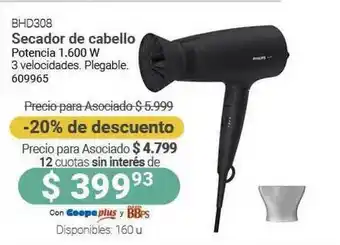 Cooperativa Obrera Bhd308 Secador De Cabello oferta