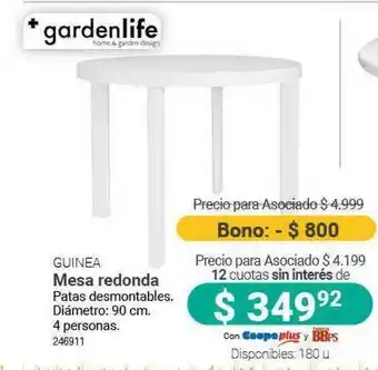Cooperativa Obrera Gardenlife Guinea Mesa Redonda oferta