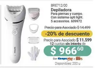 Cooperativa Obrera Bre712 00 Depiladora -20% De Descuento oferta