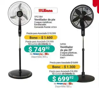 Cooperativa Obrera Liliana Vpc18m Ventilador De Pie oferta