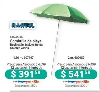 Cooperativa Obrera Nahuel Cisom10 Sombrilla De Playa oferta