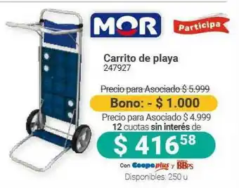 Cooperativa Obrera Mor Carrito De Playa oferta