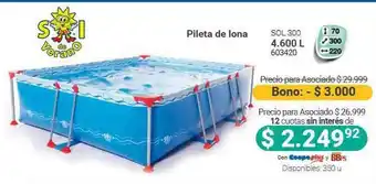 Cooperativa Obrera Sol De Verano Pileta De Lona Sol 300 4.600 L oferta