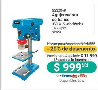 Cooperativa Obrera G2320ar Agujereadora De Banco -20% De Descuento oferta