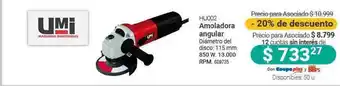 Cooperativa Obrera Umi Hu002 Amaladora Angular -20% De Descuento oferta