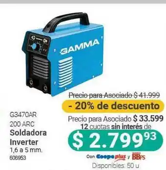 Cooperativa Obrera G3470ar 200 Arc Soldadora Inverter Gamma oferta