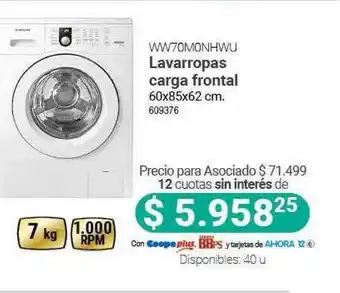 Cooperativa Obrera Ww70m0nhwu Lavarropas Carga Frontal oferta