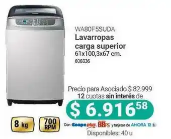Cooperativa Obrera Wa80f5suda Lavarropas Carga Superior oferta
