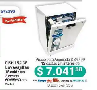 Cooperativa Obrera Drean Dish 15.2 Db Lavavajillas oferta