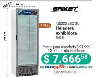 Cooperativa Obrera Briket M3500 Led Su Heladera Exhidora oferta