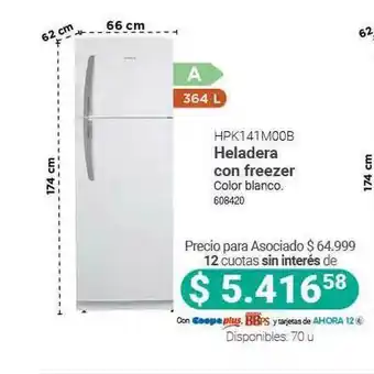 Cooperativa Obrera Hpk141 M00b Heladera Con Freezer oferta
