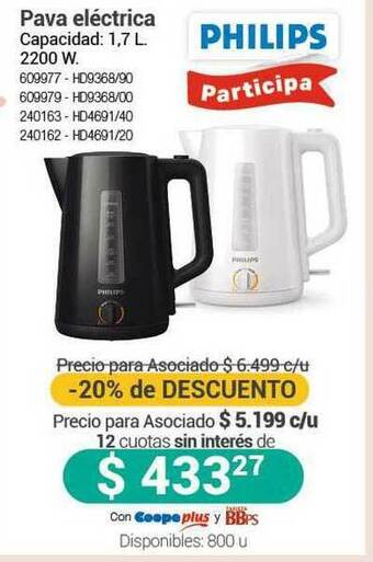 Cooperativa Obrera Philips Pava Eléctrica oferta