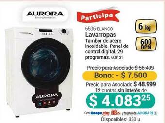 Cooperativa Obrera Aurora Lavarropas oferta