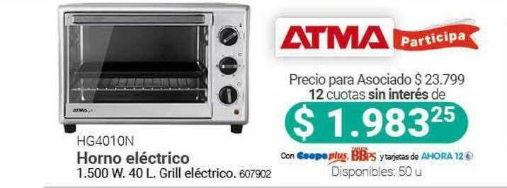 Horno Electrico Atma HG4010N - HiperHogar