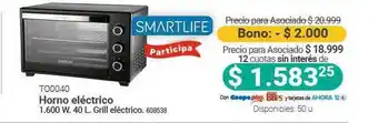 Cooperativa Obrera Smartlife To0040 Horno Eléctrico oferta