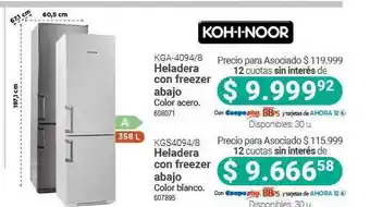 Cooperativa Obrera Koh I Noor Heladera Con Freezer Abajo oferta
