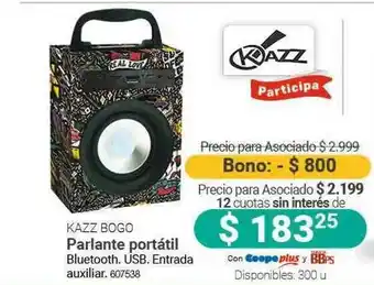 Cooperativa Obrera Kazz Bogo Parlante Portátil oferta