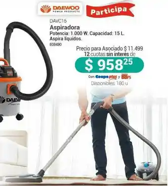Cooperativa Obrera Daewoo Davc15 Aspiradora oferta